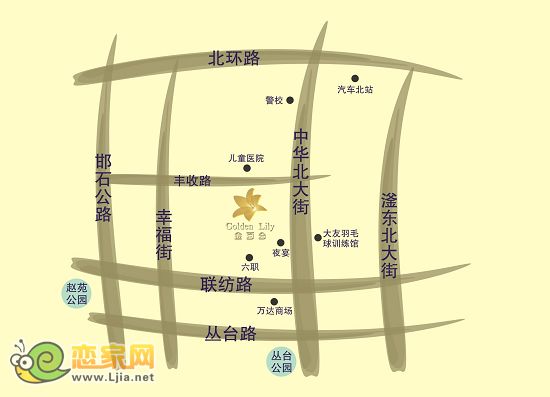 金百合區(qū)位圖