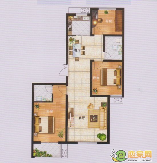 天悅名苑A戶型 3室2廳2衛(wèi) 139.8㎡
