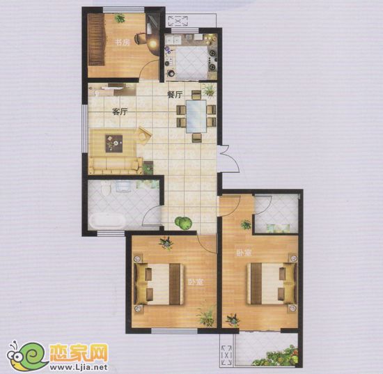 天悅名苑B戶型 3室2廳2衛(wèi) 139.6㎡