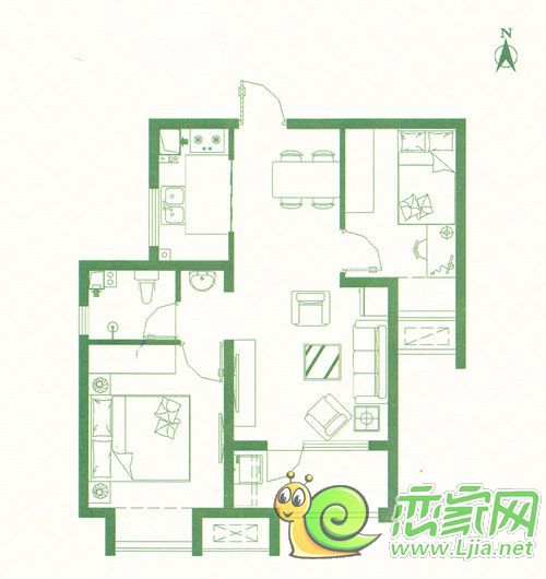 阿爾卡迪亞陽光苑團購戶型  69.43平米