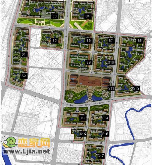 趙都新城地塊劃分示意圖
