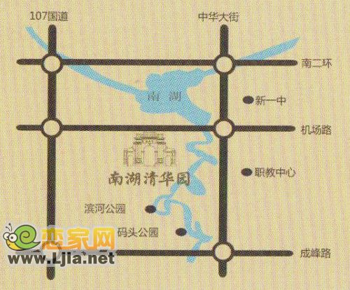 南湖清華園區(qū)位圖