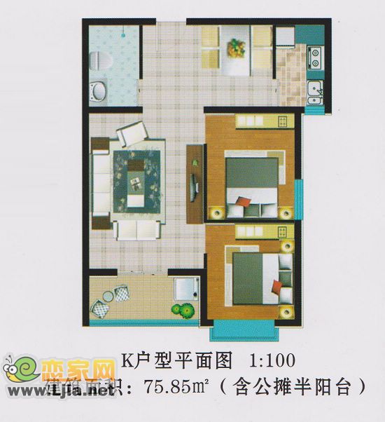 面積：75.85平米