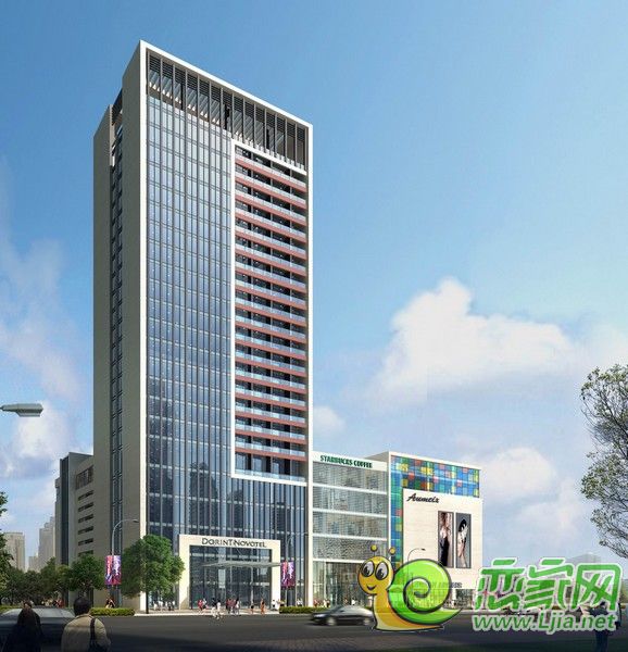 世紀(jì)城商場(chǎng)酒店北側(cè)人視圖