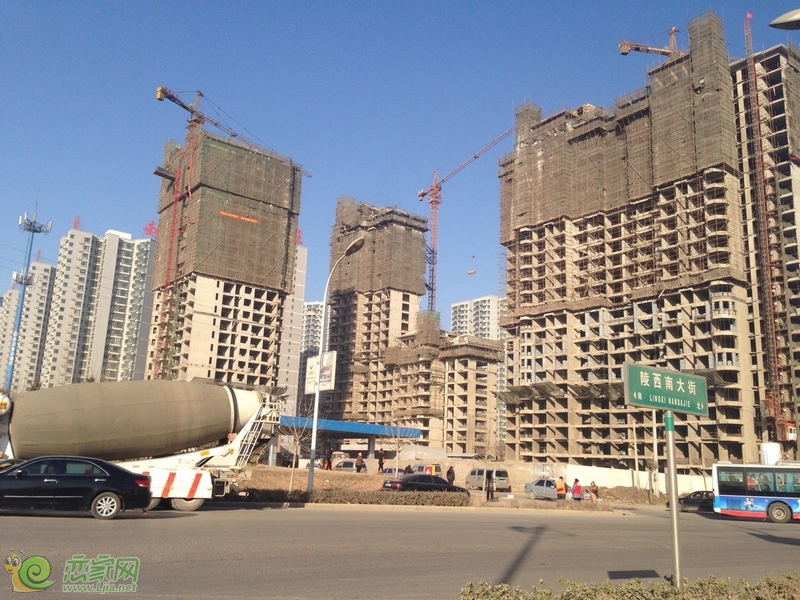 思特利匯鑫灣東區(qū)工程進度實景圖（2013.12.30）