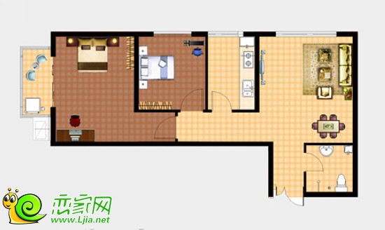 上都名苑團(tuán)購戶型 兩室兩廳一廚一衛(wèi) 76.44㎡