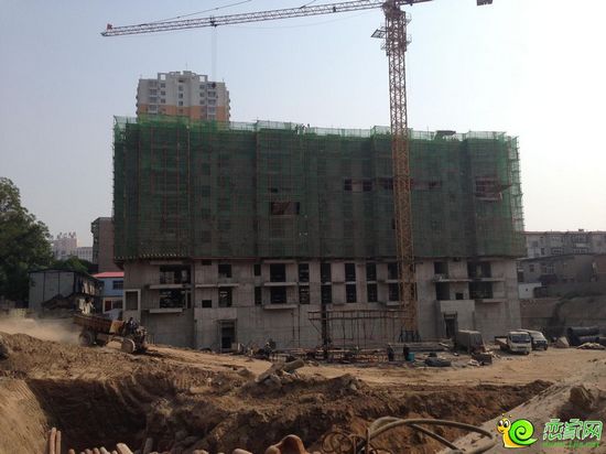 4#樓已經(jīng)建到地上8層（2014.05.09）