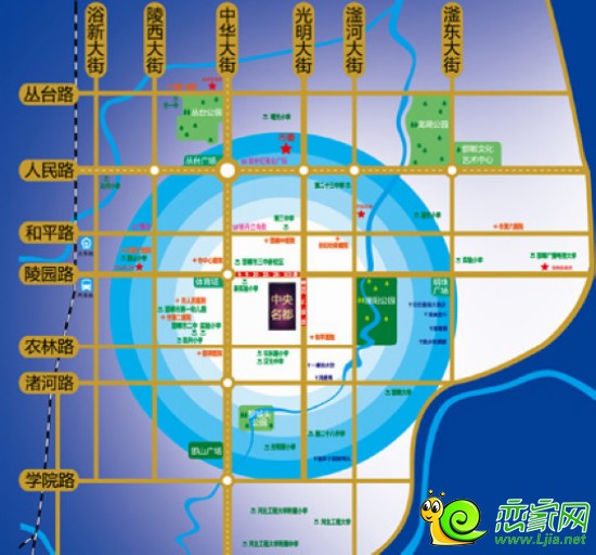 中央名都區(qū)位圖