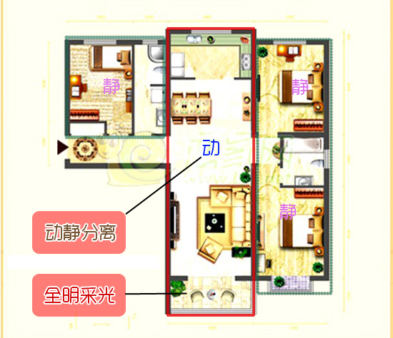 三室兩廳兩衛(wèi) 135㎡