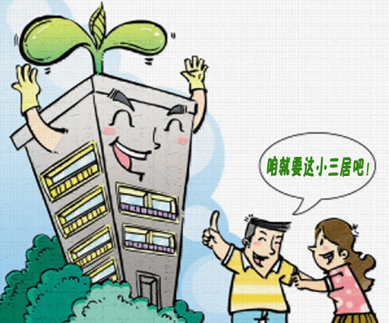 樓市小三居熱銷示意圖