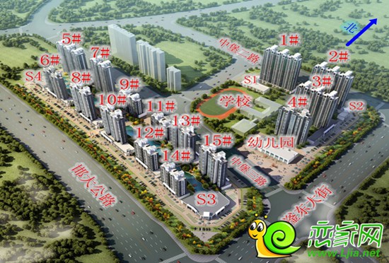 榮盛江南錦苑鳥瞰圖