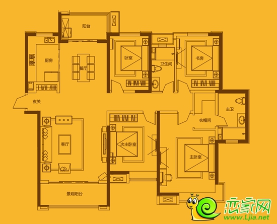 200㎡ 四室二廳二衛(wèi)