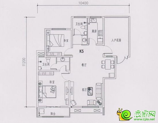 現代華府125平方米戶型