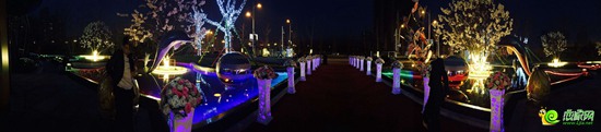 恒大名都營銷中心夜景全景圖
