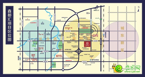 鑫都匯區(qū)位圖