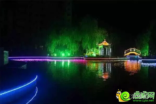 金百合園林夜景圖