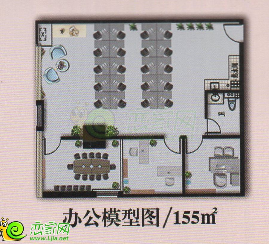 金哲大廈辦公模型圖