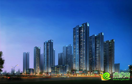 金百合沿豐收路住宅及商業(yè)夜景效果圖 