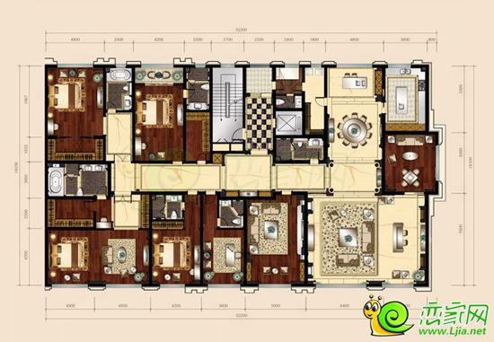 陽光東尚8室2廳7衛(wèi)（約595㎡）戶型圖