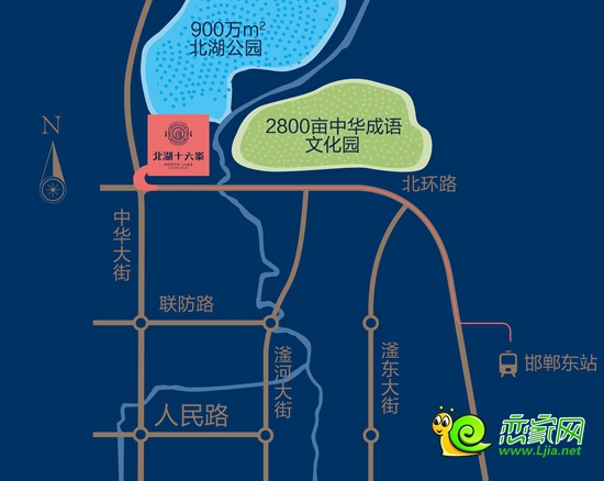 北湖十六峯區(qū)位圖