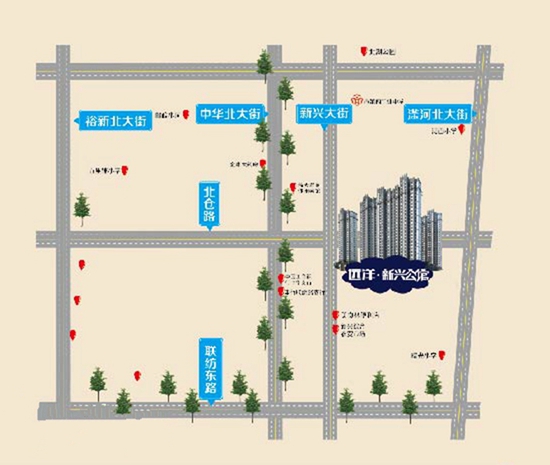 遠(yuǎn)洋新興公館區(qū)位圖