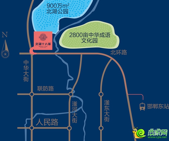 北湖十六峯區(qū)位圖