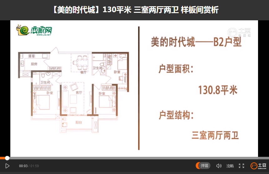 美的時代城130平米樣板間