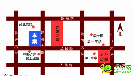 盛錦花園區(qū)位圖