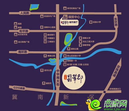 邯鄲碧桂園·翡翠郡區(qū)位圖
