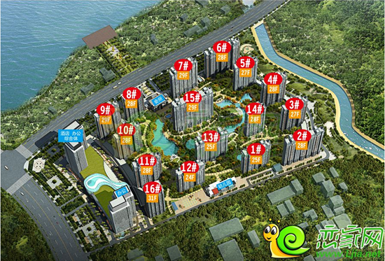 北湖十六峯區(qū)域方位效果圖
