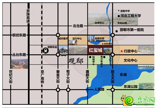 邯鄲東區(qū)中央商務(wù)區(qū)區(qū)位圖