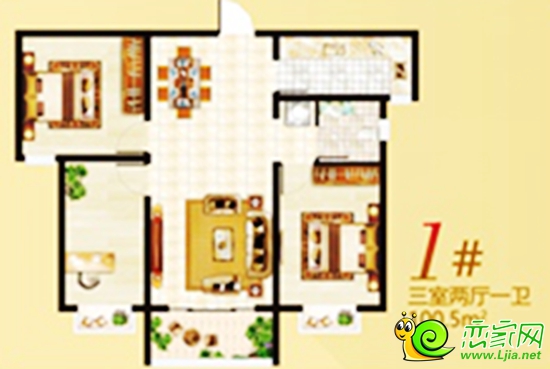 萬浩新城1#100㎡