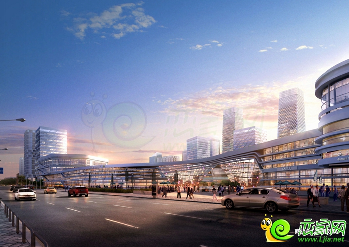 邯鄲東區(qū)商業(yè)中心街景效果圖