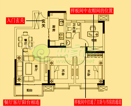 未來城99㎡戶型圖