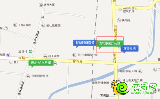 鉑爾縵國際公館區(qū)位圖