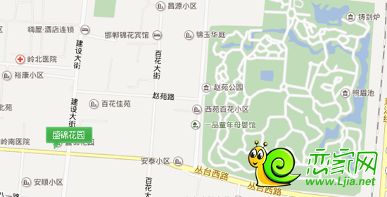盛錦花園區(qū)位圖