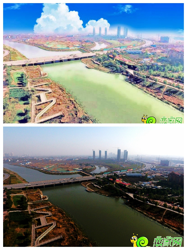 支漳河航拍實景圖