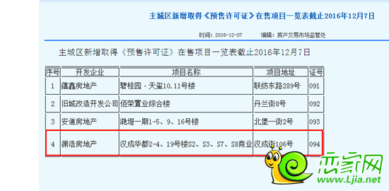 漢成華都所取預(yù)售證