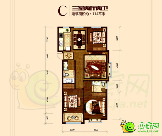 榮科翔苑C戶型圖