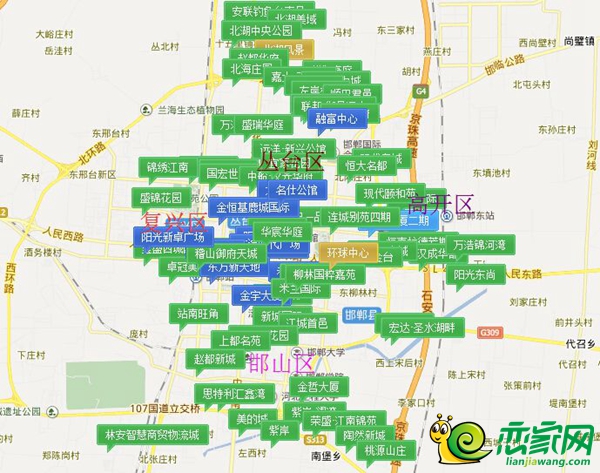 邯鄲樓盤分布圖