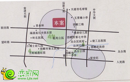兆通華苑區(qū)位圖