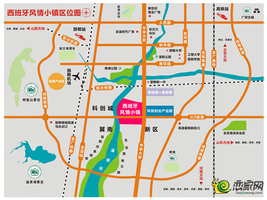 西班牙風(fēng)情小鎮(zhèn)區(qū)位圖