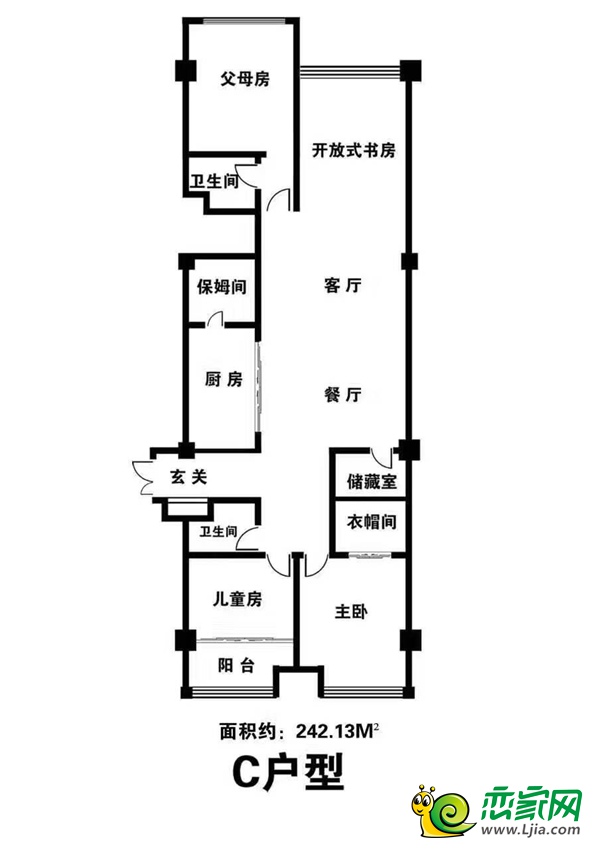 242.13㎡戶型示意圖