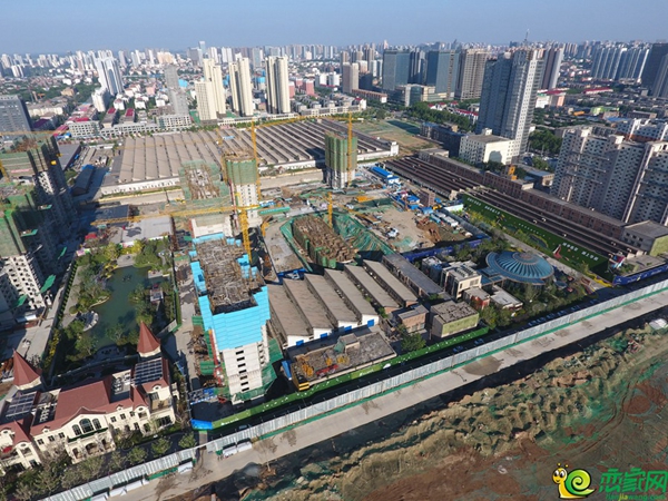翡翠華庭航拍圖可看到已建好的園林