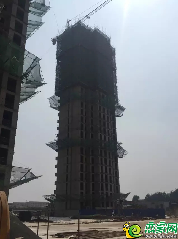 5號樓25層頂板鋼筋綁扎