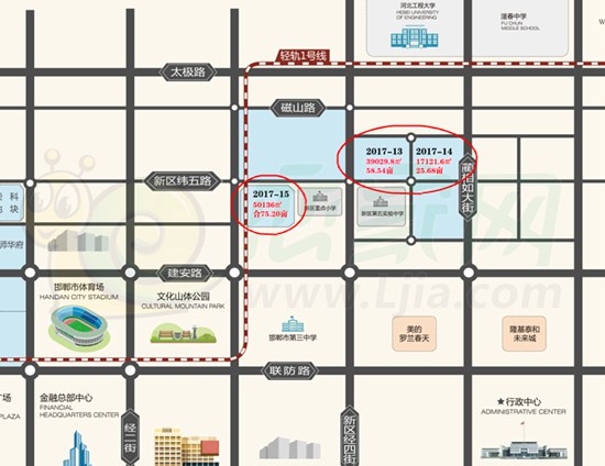 榮盛東區(qū)所拿地塊示意圖