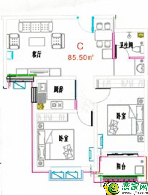 坤譽華庭戶型圖