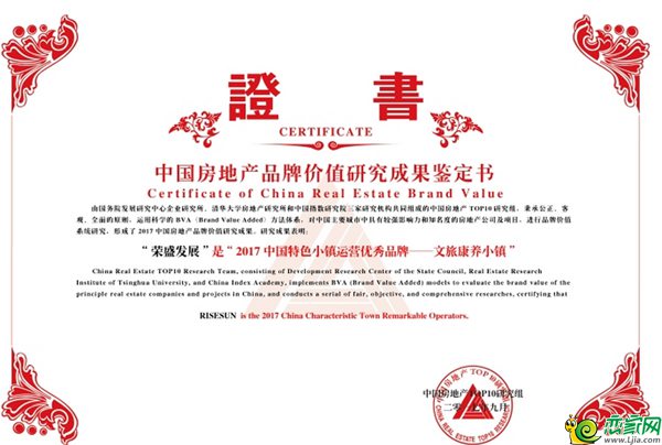 2017中國(guó)特色小鎮(zhèn)運(yùn)營(yíng)優(yōu)秀品牌