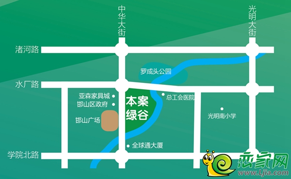 綠谷未來城區(qū)位圖