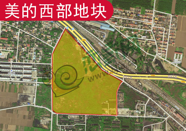 美的西部地塊位置